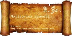 Molitorisz Zsanett névjegykártya